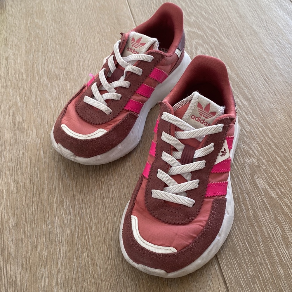 Adidas pink sneakers, Girls size 12